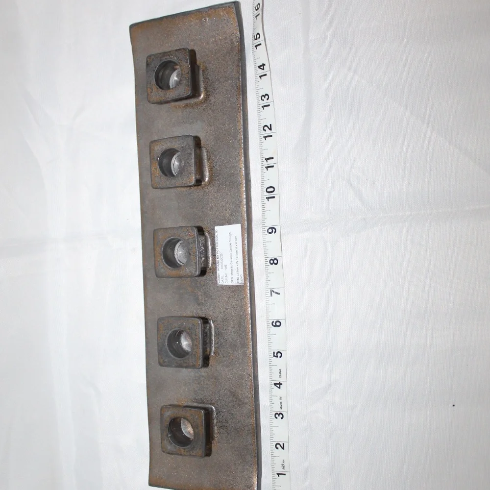 West Elm Metallic Ceramic Candle Trough. Open Box.